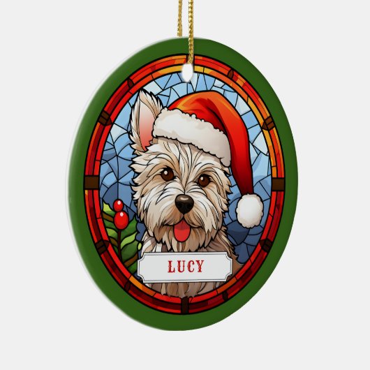 ウエストハイランドテリアセラミックスサークルオーナメント セラミックオーナメント (右)