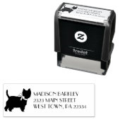 ウエストハイランドテリアドッグパピー セルフインキングスタンプ (インサイチュ)