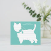 ウエストハイランドテリアードッグパピーウェスティー サンキューカード (スタンド正面)