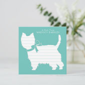 ウエストハイランドテリアードッグパピーウェスティー サンキューカード (スタンド正面)