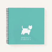 ウエストハイランドテリアードッグパピーウェスティー ノートブック (正面)