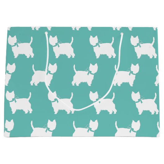 ウエストハイランドテリアードッグパピーウェスティー ラージペーパーバッグ (正面)