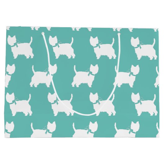 ウエストハイランドテリアードッグパピーウェスティー ラージペーパーバッグ (裏面)