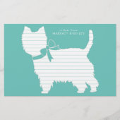 ウエストハイランドテリアードッグパピーウェスティー 便箋 (正面)