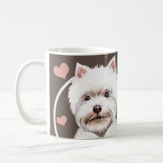 ウエストハイランドテリア犬あなたが作るすべてのスナック コーヒーマグカップ (左)