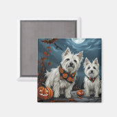 ウエストハイランドハロウィン不気味ン マグネット (正面/裏面)