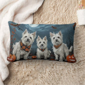 ウエストハイランドハロウィン不気味ン ランバークッション (ブランケット)