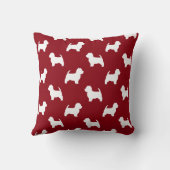 ウエストハイランドホワイトテリアのシルエット クッション (裏面)