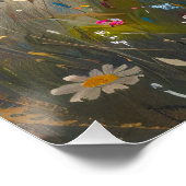 ウエストハイランドホワイトテリアのワイルドフラワー ポスター (コーナー)