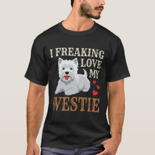 ウエストハイランドホワイトテリアの愛をデザインしたタイポグラフィ Tシャツ