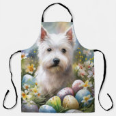 ウエストハイランドホワイトテリアイースターエッグホリデー エプロン (正面)