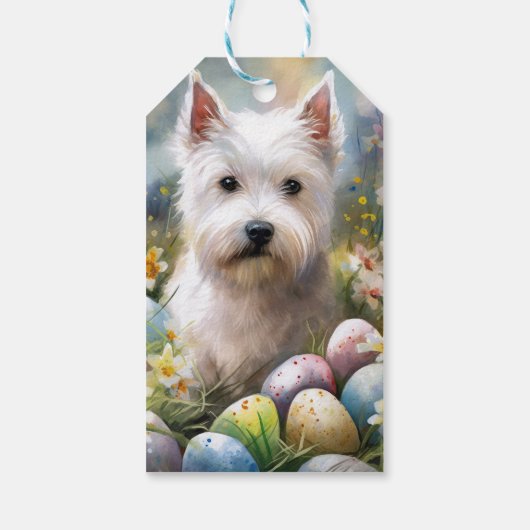 ウエストハイランドホワイトテリアイースターエッグホリデー ギフトタグ (裏面)