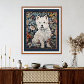 ウエストハイランドホワイトテリアウェスティタペストリースタイル フォトプリント           