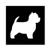 ウエストハイランドホワイトテリアウェスティードッグシルエット ラバースタンプ (インプリント)
