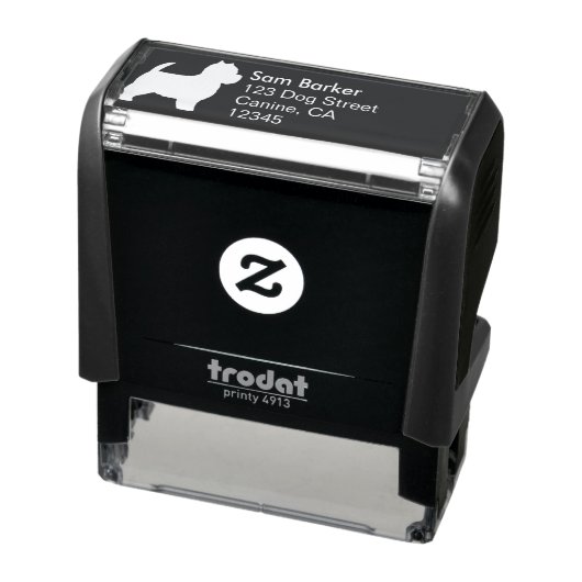 ウエストハイランドホワイトテリアウェスティー差出人住所 セルフインキングスタンプ (商品)