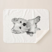 ウエストハイランドホワイトテリアウェスティー シェルパブランケット (正面(横))