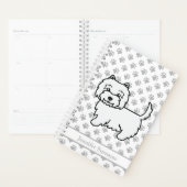 ウエストハイランドホワイトテリアキュートドッグ&文字 プランナー手帳 (ディスプレー)