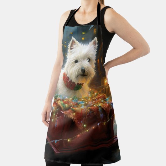 ウエストハイランドホワイトテリアクリスマスフェスティバル エプロン (インサイチュ)