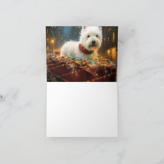 ウエストハイランドホワイトテリアクリスマスフェスティバル カード (内部)