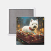 ウエストハイランドホワイトテリアクリスマスフェスティバル マグネット (正面/裏面)