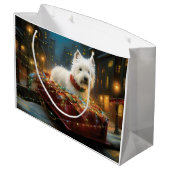 ウエストハイランドホワイトテリアクリスマスフェスティバル ラージペーパーバッグ (裏面アングル)