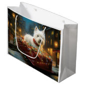 ウエストハイランドホワイトテリアクリスマスフェスティバル ラージペーパーバッグ (正面アングル)