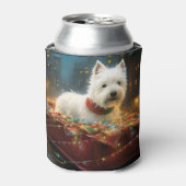 ウエストハイランドホワイトテリアクリスマスフェスティバル 缶クーラー (缶正面)