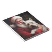 ウエストハイランドホワイトテリアサンタクロース ノートパッド (アングル)