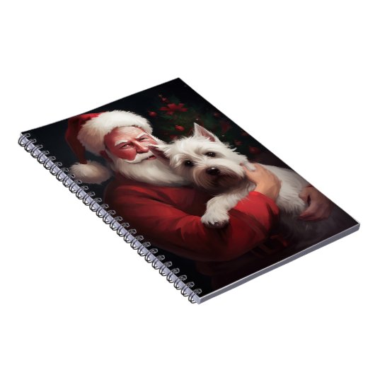 ウエストハイランドホワイトテリアサンタクロース ノートブック (右側)
