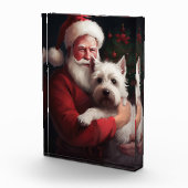 ウエストハイランドホワイトテリアサンタクロース フォトブロック (右)