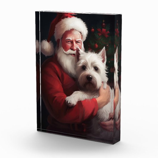 ウエストハイランドホワイトテリアサンタクロース フォトブロック (右)