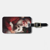 ウエストハイランドホワイトテリアサンタクロース ラゲッジタグ (正面横)