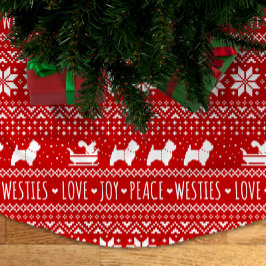 ウエストハイランドホワイトテリアズウェスティードッグズホリデイB ブラッシュドポリエステルツリースカート