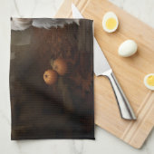 ウエストハイランドホワイトテリアハロウィーン怖 キッチンタオル (四つ折り)