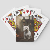 ウエストハイランドホワイトテリアハロウィーン怖 トランプ (裏面)