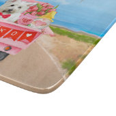 ウエストハイランドホワイトテリアバレンタインズデイトラック カッティングボード (角)