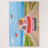 ウエストハイランドホワイトテリアバレンタインズデイトラック ジグソーパズル (縦)