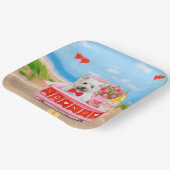 ウエストハイランドホワイトテリアバレンタインズデイトラック ペーパープレート (傾斜あり)