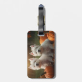 ウエストハイランドホワイトテリアパピーオータムカボチャ ラゲッジタグ (裏面縦)