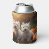 ウエストハイランドホワイトテリアパピーオータムカボチャ 缶クーラー (缶裏面)