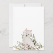 ウエストハイランドホワイトテリアパピーベイビーシャワー 招待状 (裏面)