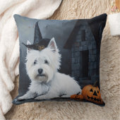 ウエストハイランドホワイトテリアパンプキンハロウィーン クッション (ブランケット)