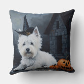 ウエストハイランドホワイトテリアパンプキンハロウィーン クッション (裏面)
