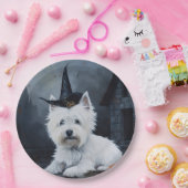 ウエストハイランドホワイトテリアパンプキンハロウィーン ペーパープレート (パーティー)