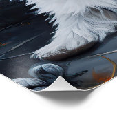 ウエストハイランドホワイトテリアパンプキンハロウィーン ポスター (コーナー)