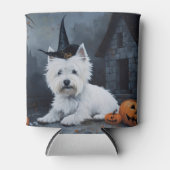 ウエストハイランドホワイトテリアパンプキンハロウィーン 缶クーラー (正面)
