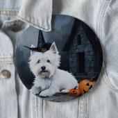 ウエストハイランドホワイトテリアパンプキンハロウィーン 缶バッジ (インサイチュ)