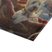 ウエストハイランドホワイトテリアードッグクリスマスフェスティバル カッティングボード (角)