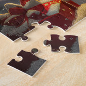 ウエストハイランドホワイトテリアードッグクリスマスフェスティバル ジグソーパズル (側面)