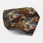 ウエストハイランドホワイトテリアードッグクリスマスフェスティバル ネクタイ (ロール)